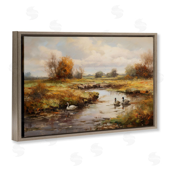 Stupell Industries Petal Prints Design | Ducky Days Landscape Wall Art