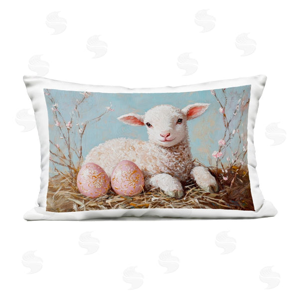 Stupell Industries Petal Prints Design | Easter Lamb And Easter Eggs Printed Throw Pillow