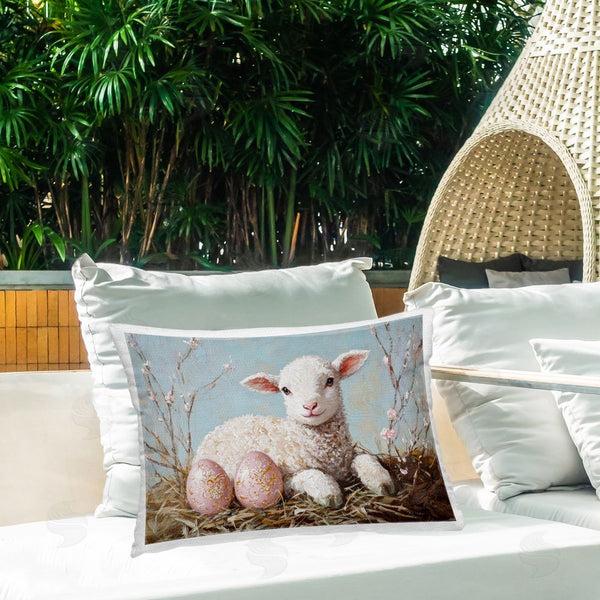 Stupell Industries Petal Prints Design | Easter Lamb And Easter Eggs Printed Throw Pillow