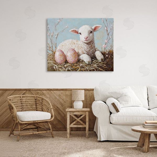 Stupell Industries Petal Prints Design | Easter Lamb And Eggs Wall Art