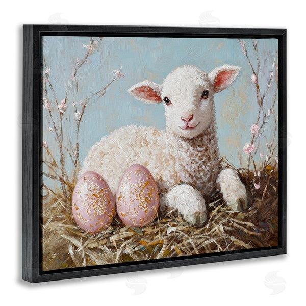 Stupell Industries Petal Prints Design | Easter Lamb And Eggs Wall Art