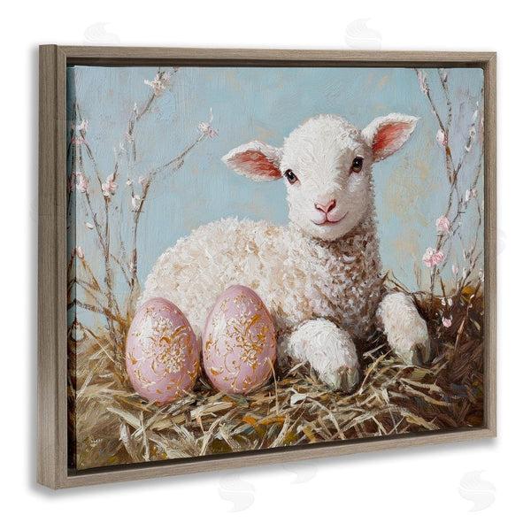 Stupell Industries Petal Prints Design | Easter Lamb And Eggs Wall Art