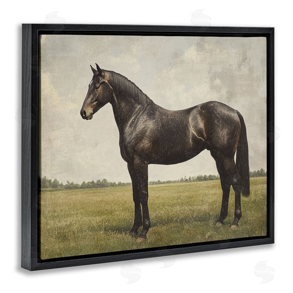 Stupell Industries Petal Prints Design | Espresso Horse Portrait