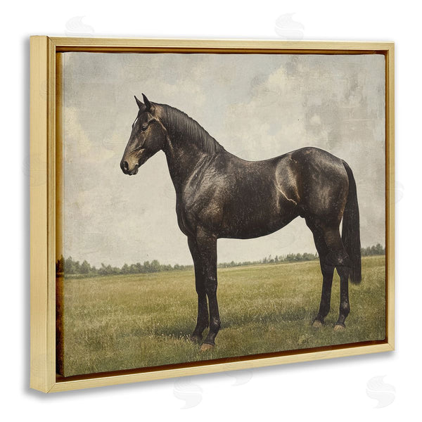 Stupell Industries Petal Prints Design | Espresso Horse Portrait
