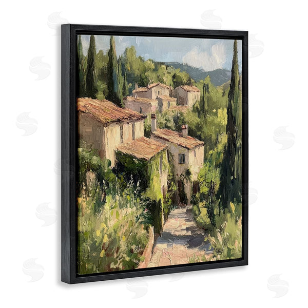 Stupell Industries Petal Prints Design | Expressionist Village Buildings
