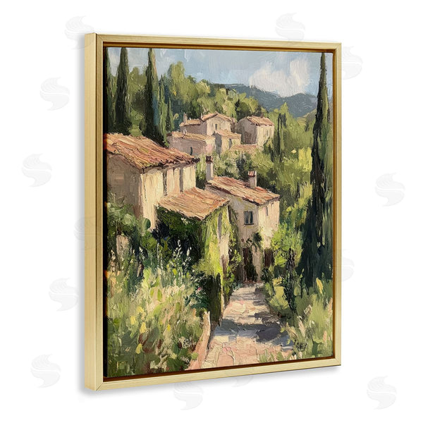 Stupell Industries Petal Prints Design | Expressionist Village Buildings