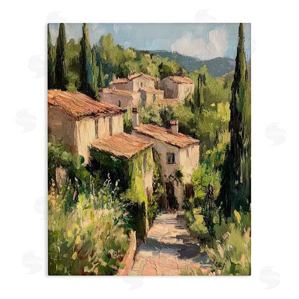 stupell industries Petal Prints Design | Expressionist Village Buildings