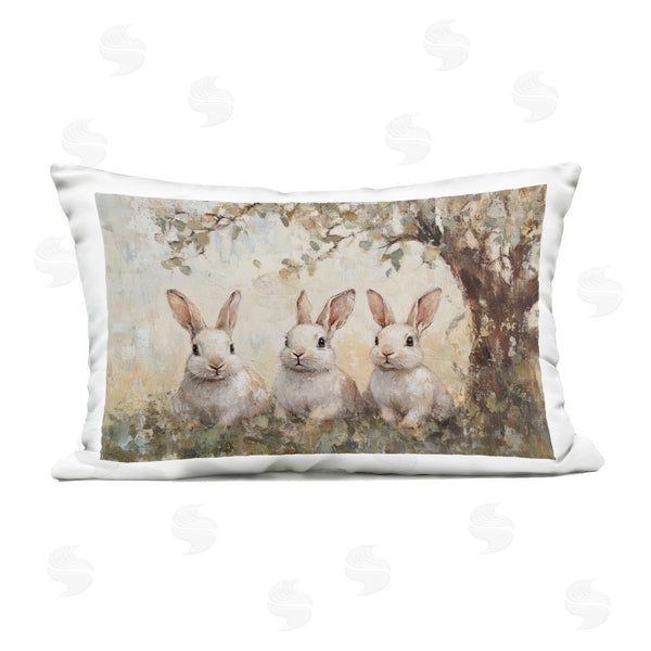 Stupell Industries Petal Prints Design | Fairytale Bunnies Under Tree Printed Throw Pillow