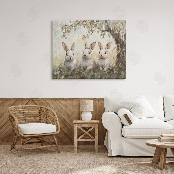 Stupell Industries Petal Prints Design | Fairytale Bunnies Under Tree Wall Art