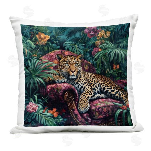Stupell Industries Petal Prints Design | Fashionable Leopard In Jungle Printed Throw Pillow