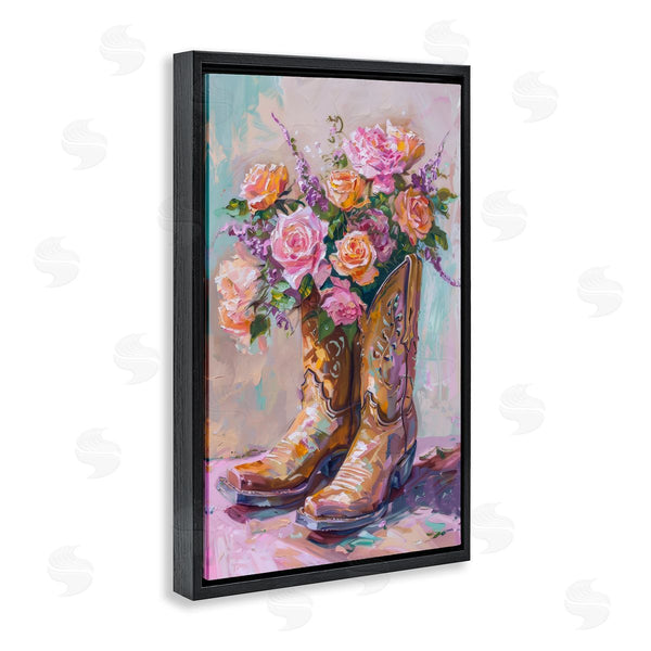 Stupell Industries Petal Prints Design | Floral Boots Bouquet Wall Art