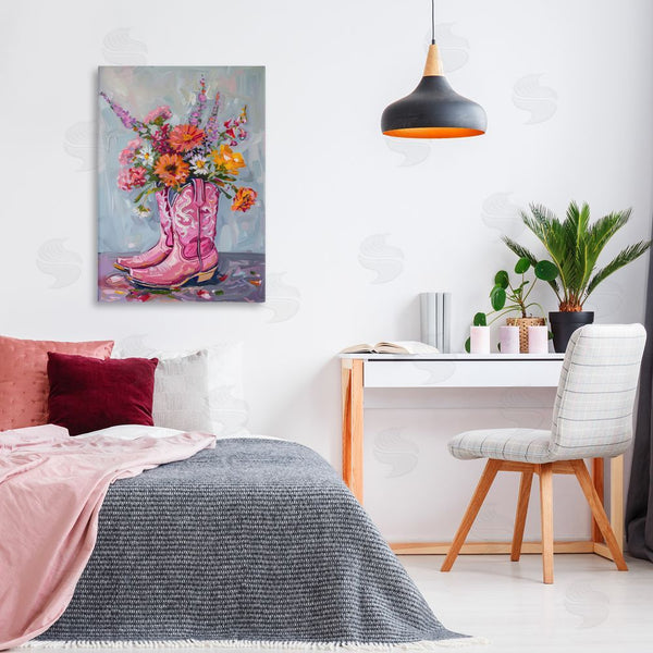 Stupell Industries Petal Prints Design | Floral Cowboy Boots Wall Art