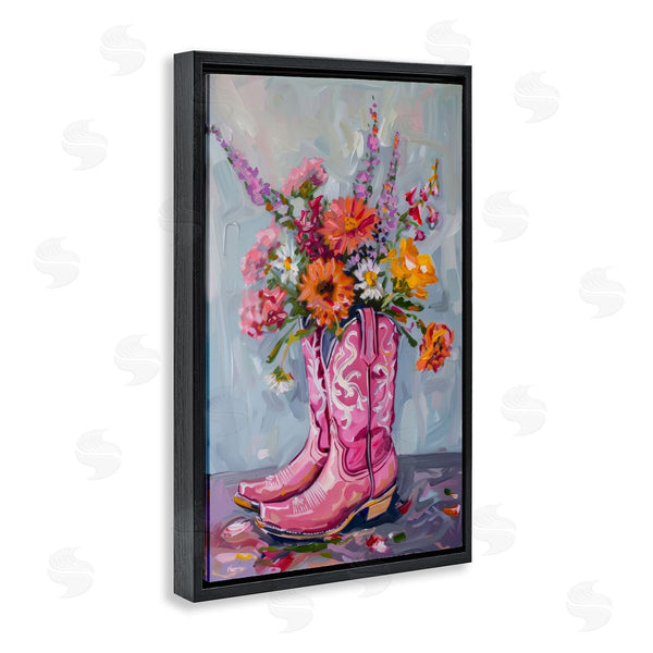 Stupell Industries Petal Prints Design | Floral Cowboy Boots Wall Art