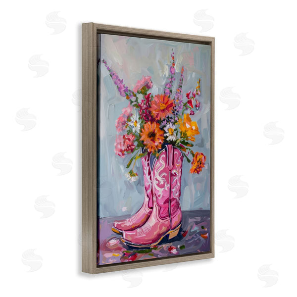 Stupell Industries Petal Prints Design | Floral Cowboy Boots Wall Art