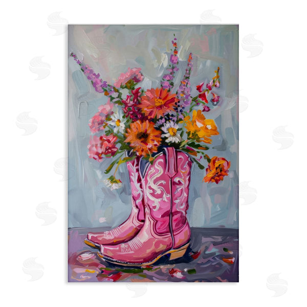 stupell industries Petal Prints Design | Floral Cowboy Boots Wall Art