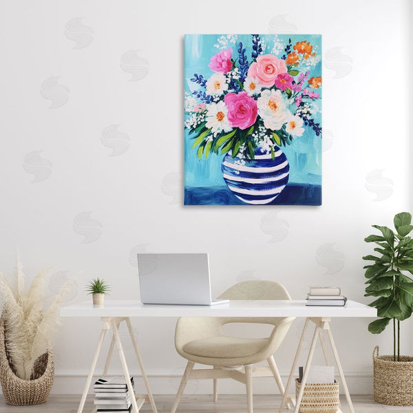 Stupell Industries Petal Prints Design | Flowers In Shabby Chic Vase Wall Art