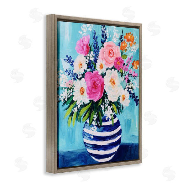 Stupell Industries Petal Prints Design | Flowers In Shabby Chic Vase Wall Art