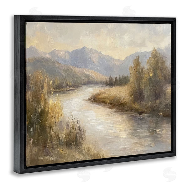 Stupell Industries Petal Prints Design | Flowing River & Distant Mountains
