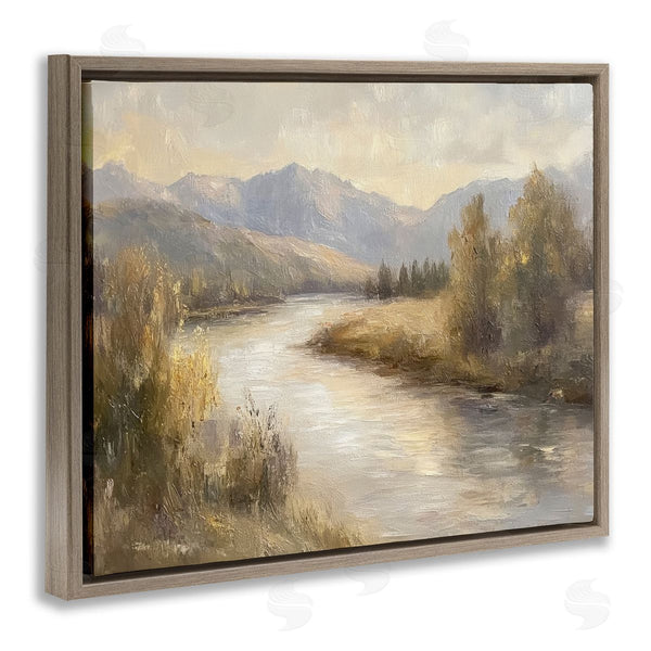 Stupell Industries Petal Prints Design | Flowing River & Distant Mountains