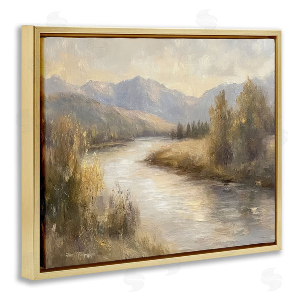 Stupell Industries Petal Prints Design | Flowing River & Distant Mountains