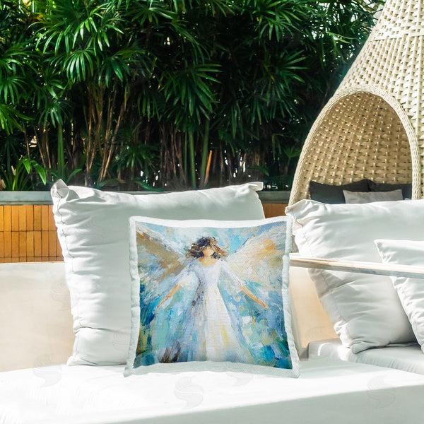 Stupell Industries Petal Prints Design | Flying Glory Angel Printed Throw Pillow