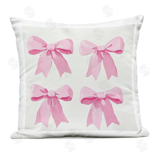 Stupell Industries Petal Prints Design | Four Soft Pink Bows Printed Throw Pillow