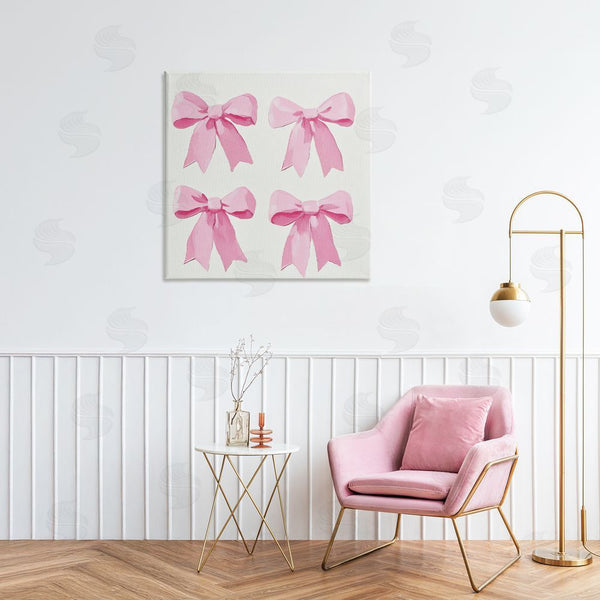 Stupell Industries Petal Prints Design | Four Soft Pink Bows Wall Art