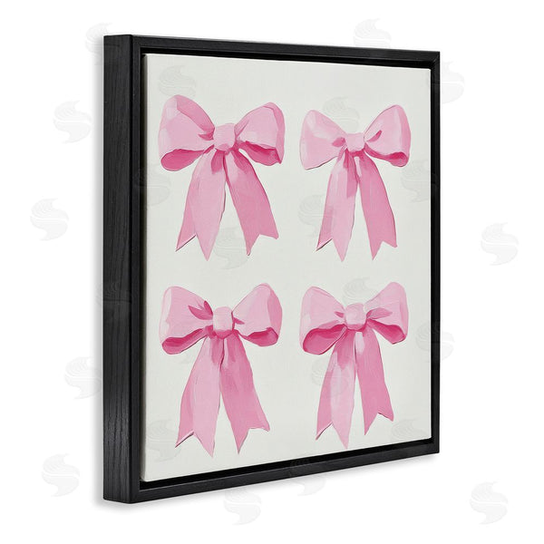 Stupell Industries Petal Prints Design | Four Soft Pink Bows Wall Art