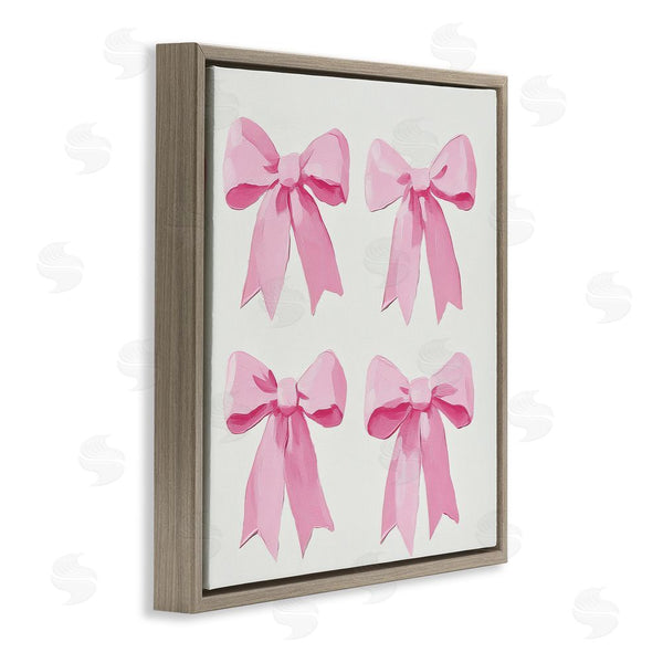 Stupell Industries Petal Prints Design | Four Soft Pink Bows Wall Art