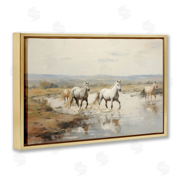 Stupell Industries Petal Prints Design | Free Horses Running
