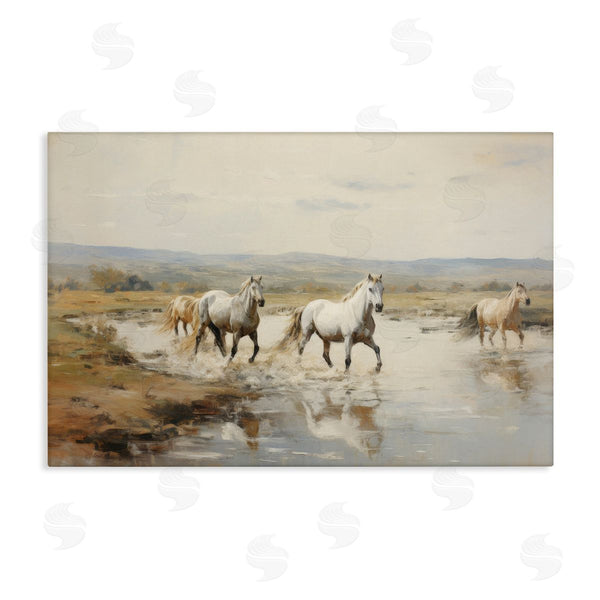 stupell industries Petal Prints Design | Free Horses Running