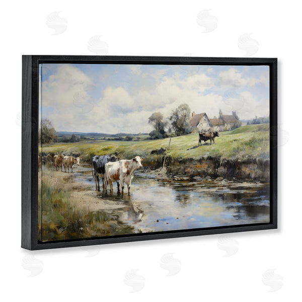 Stupell Industries Petal Prints Design | Free Roaming Cattle Wall Art