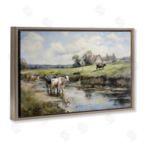 Stupell Industries Petal Prints Design | Free Roaming Cattle Wall Art