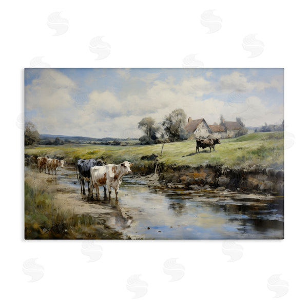 stupell industries Petal Prints Design | Free Roaming Cattle Wall Art