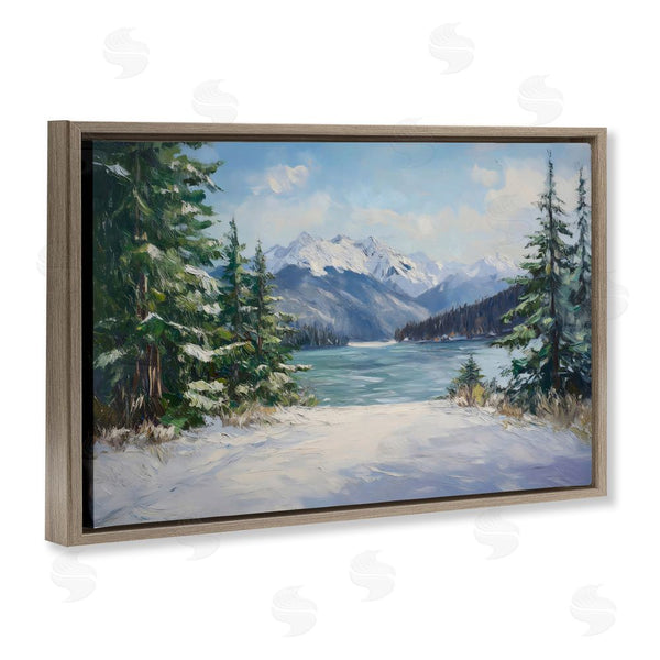 Stupell Industries Petal Prints Design | Frozen Winter Lake Wall Art