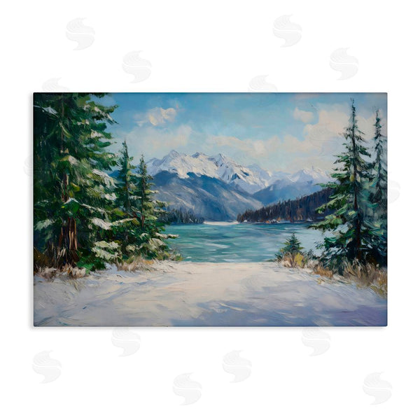 stupell industries Petal Prints Design | Frozen Winter Lake Wall Art