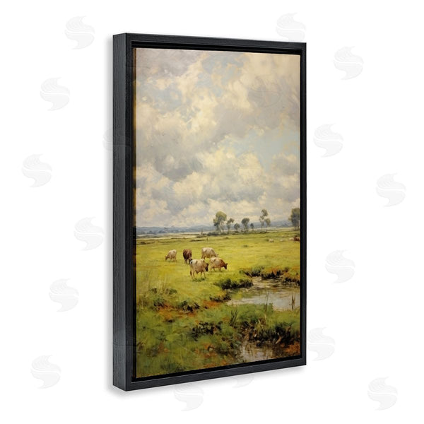 Stupell Industries Petal Prints Design | Grazing Cows Countryside