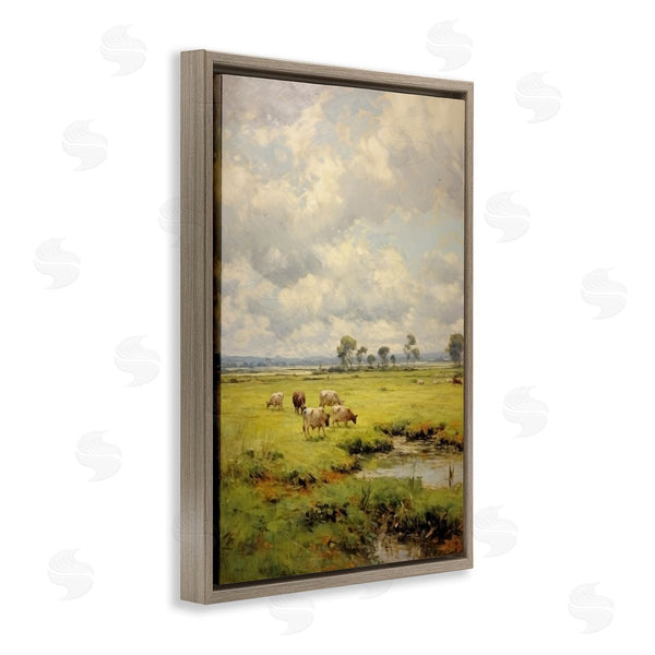Stupell Industries Petal Prints Design | Grazing Cows Countryside