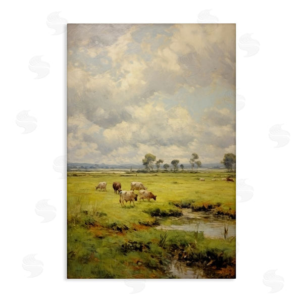 stupell industries Petal Prints Design | Grazing Cows Countryside