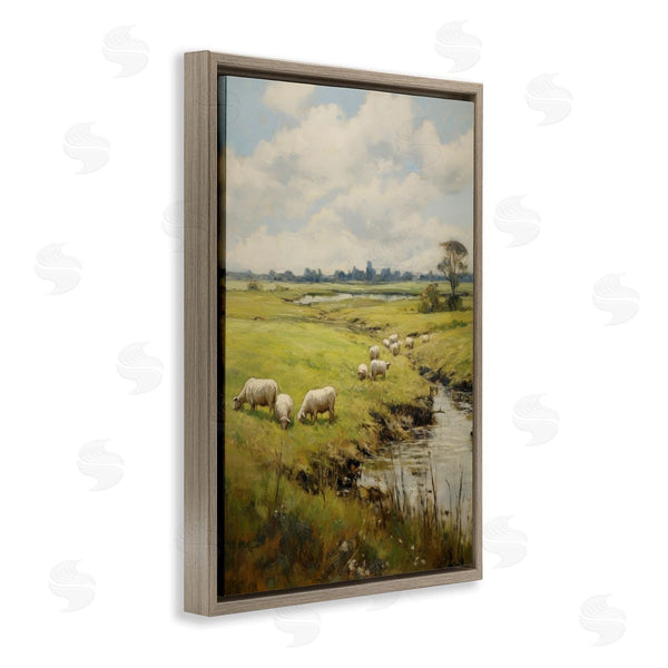 Stupell Industries Petal Prints Design | Grazing Sheep Countryside