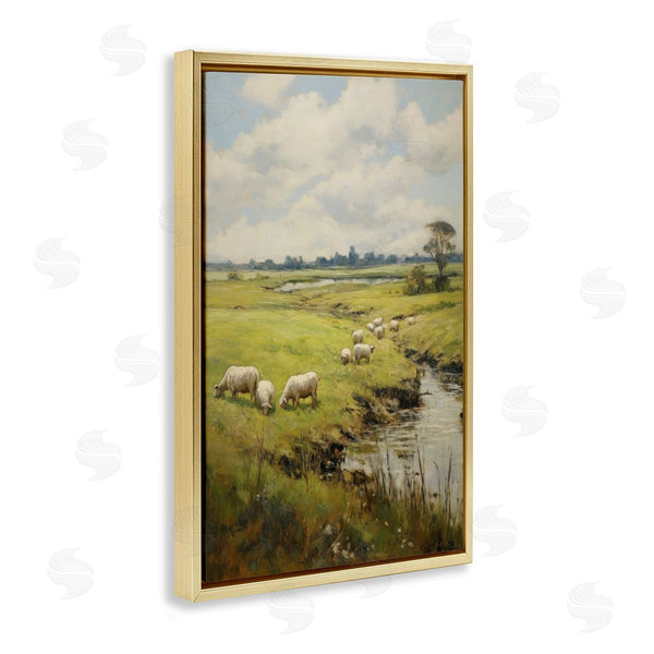 Stupell Industries Petal Prints Design | Grazing Sheep Countryside