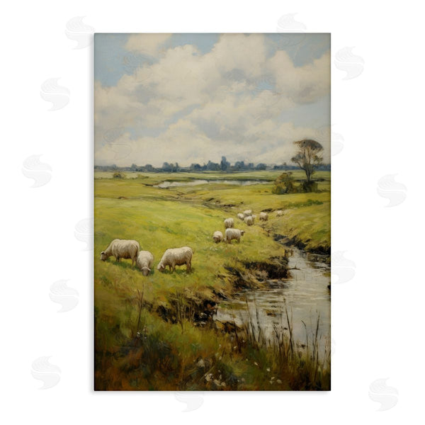 stupell industries Petal Prints Design | Grazing Sheep Countryside