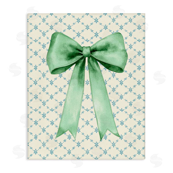 stupell industries Petal Prints Design | Green Bow on Rose Quilt Pattern Wall Art