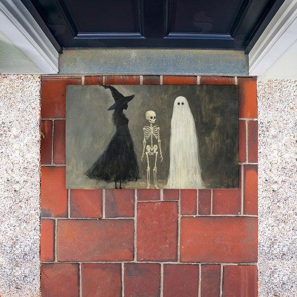 Stupell Industries Petal Prints Design | Halloween Terror Trio Non-Woven Door Mat