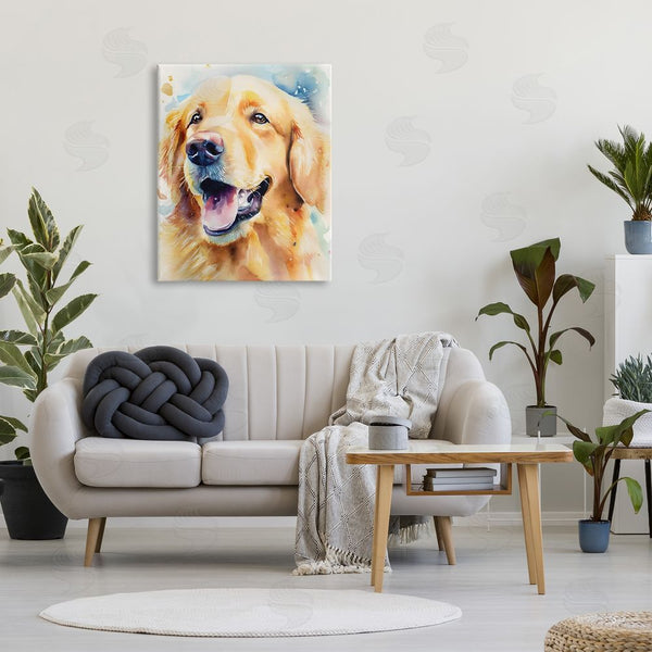 Stupell Industries Petal Prints Design | Happy Retriever Portrait Wall Art