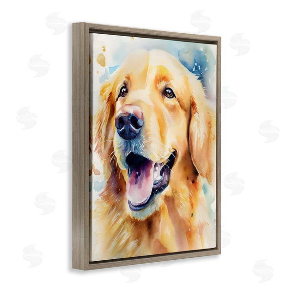 Stupell Industries Petal Prints Design | Happy Retriever Portrait Wall Art