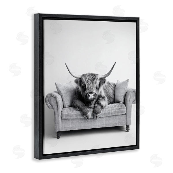 Stupell Industries Petal Prints Design | Highland Cattle On Couch