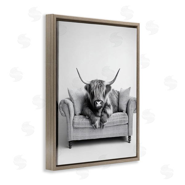Stupell Industries Petal Prints Design | Highland Cattle On Couch
