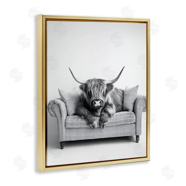 Stupell Industries Petal Prints Design | Highland Cattle On Couch