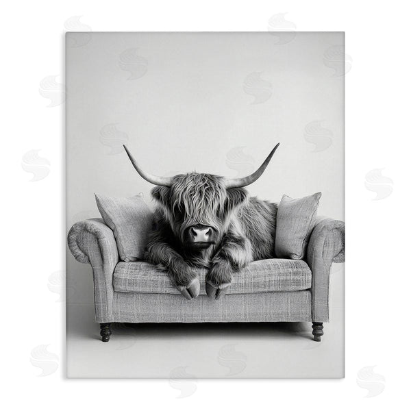 stupell industries Petal Prints Design | Highland Cattle on Couch